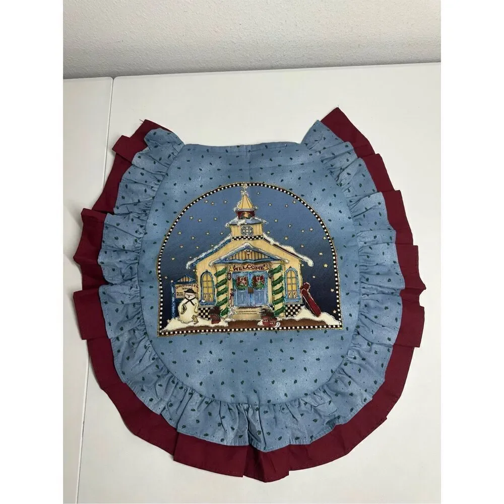 Rare Vintage 1970's Christmas TOILET SEAT COVER Holiday Decor